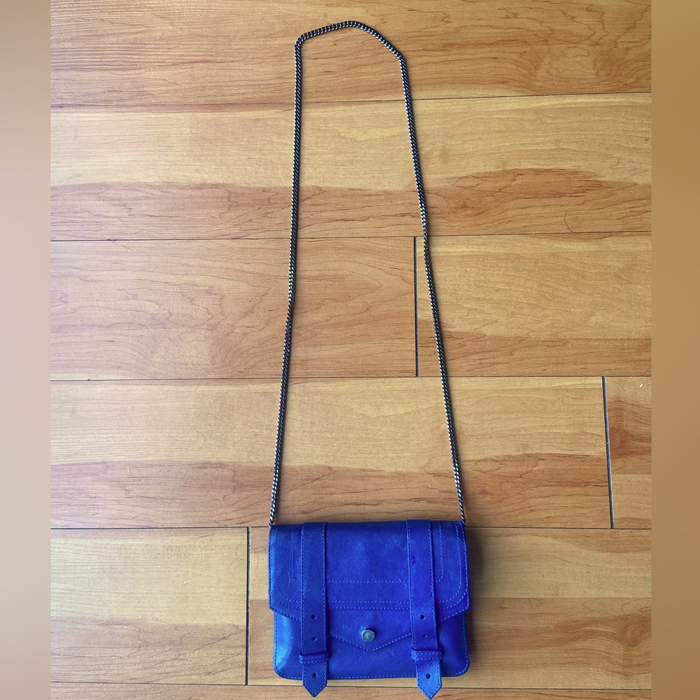 Proenza Schouler PS1 crossbody chain wallet / handbag cobalt blue
